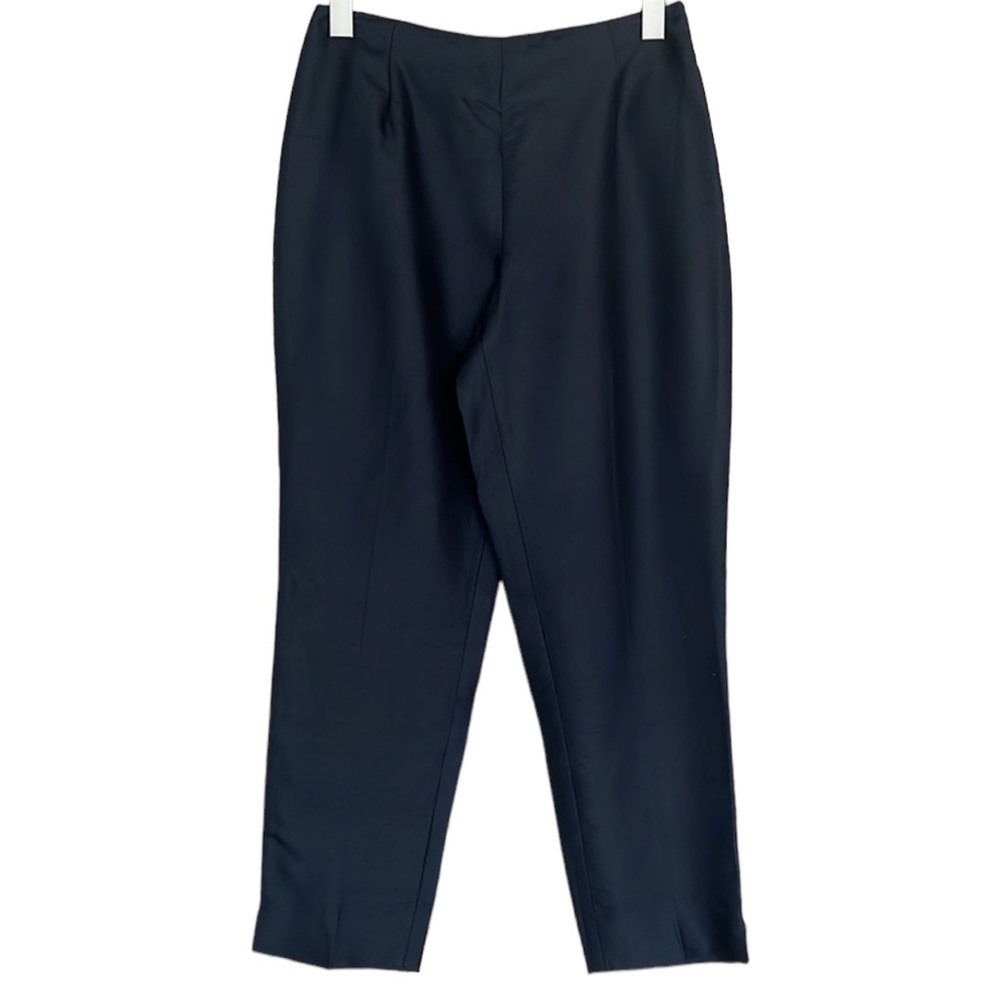 Finity Vintage Black 100% Silk Pants Hidden Side Zip NWT Size 4